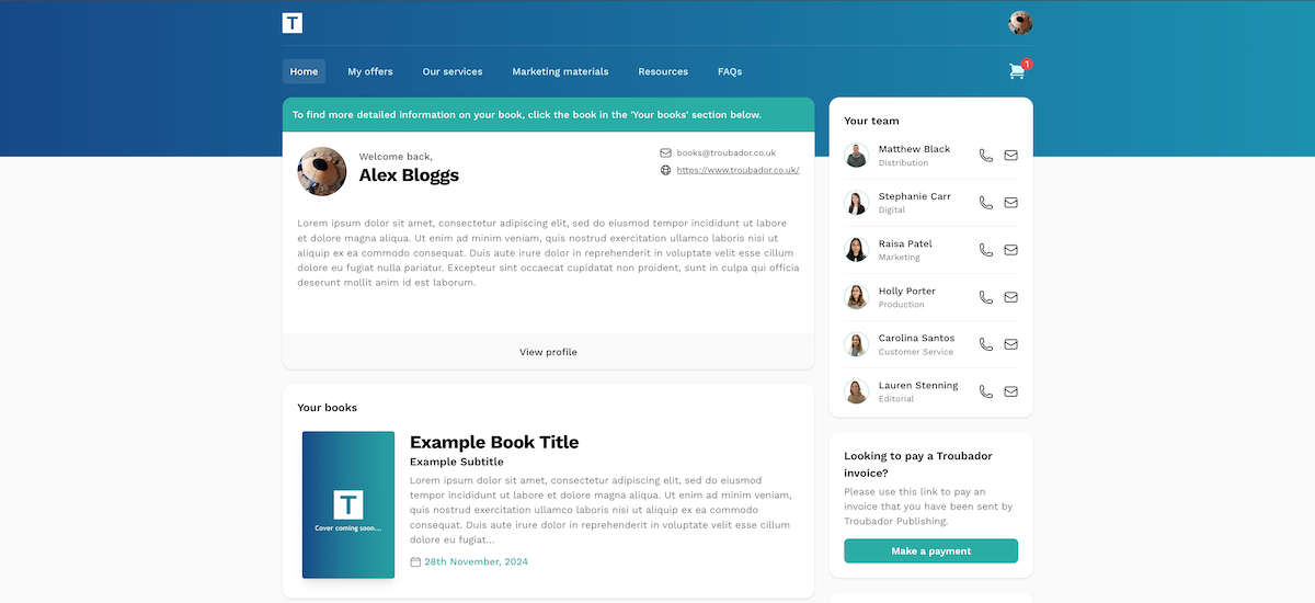 Order marketing materials